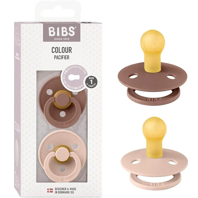 BIBS Natural Rubber Pacifier – Ivory/Sage | Set of 2 | COLOUR Size 1 & Size 2