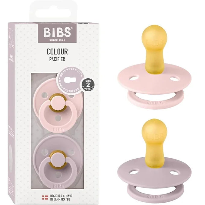 BIBS Natural Rubber Pacifier – Blossom/Dusky Lilac | Set of 2 |