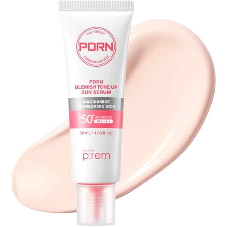 MAKE P:REM PDRN Blemish Tone-Up Sun Serum, 50 ml (SPF 50+ PA++++)