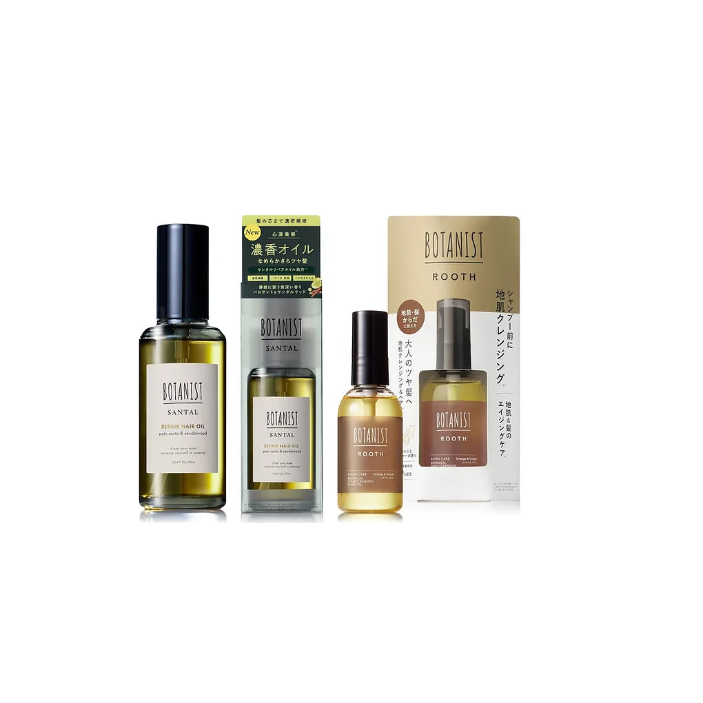 Botanist Santal Repair Hair Oil / ROOTH Loose Hair is a rich, fragrant hair oil designed to repair damage deep inside the hair while delivering smoothness, shine, and long-lasting moisture.