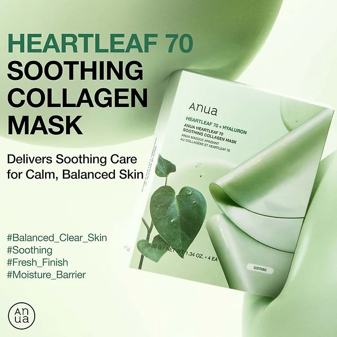 ANUA Dokudami 70 Soothing Collagen Face Pack (4 Sheets)