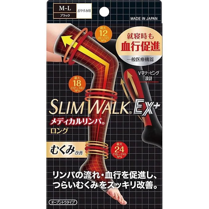 Slim Walk Medical Lymph Compression Socks Long (Open Toe)