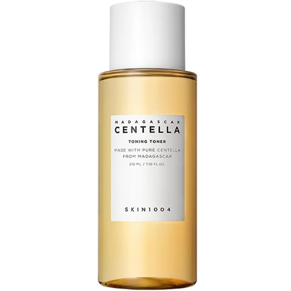 The SKIN1004 Centella Toning Toner is a refreshing, hypoallergenic toner designed for sensitive and irritation-prone skin.