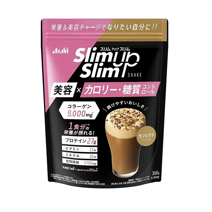Food Supplement Soy Protein, Coffee Latte Flavor, Slim Up Slim by Asahi, 360 g