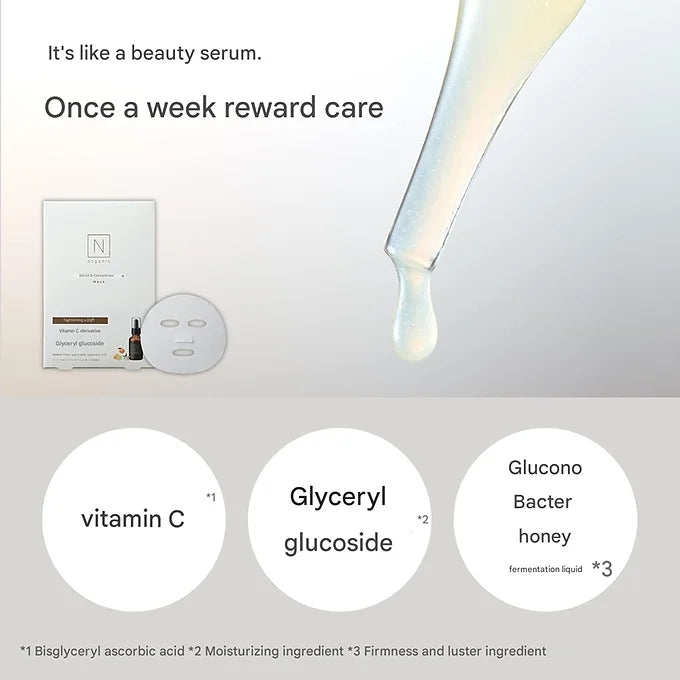 N organic Enrich & Concentrate Mask [4 Sheets] – Vitamin C, Sweet Citrus Scent