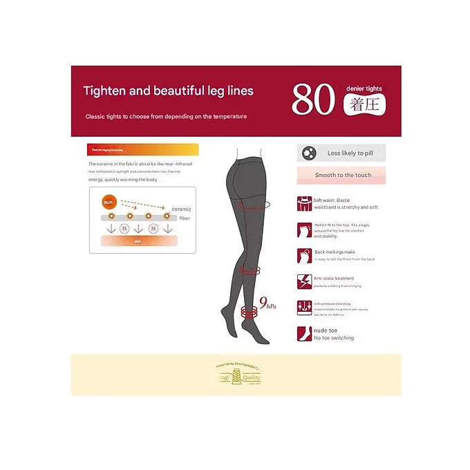Atsugi FP80902P, FP12892P Women's Tights, 80 Denier/2 pairs