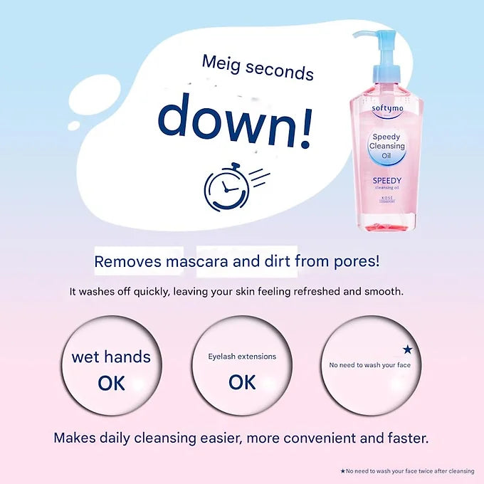 KOSE Softymo Speedy Cleansing Oil – Night Cherry Blossom Scent