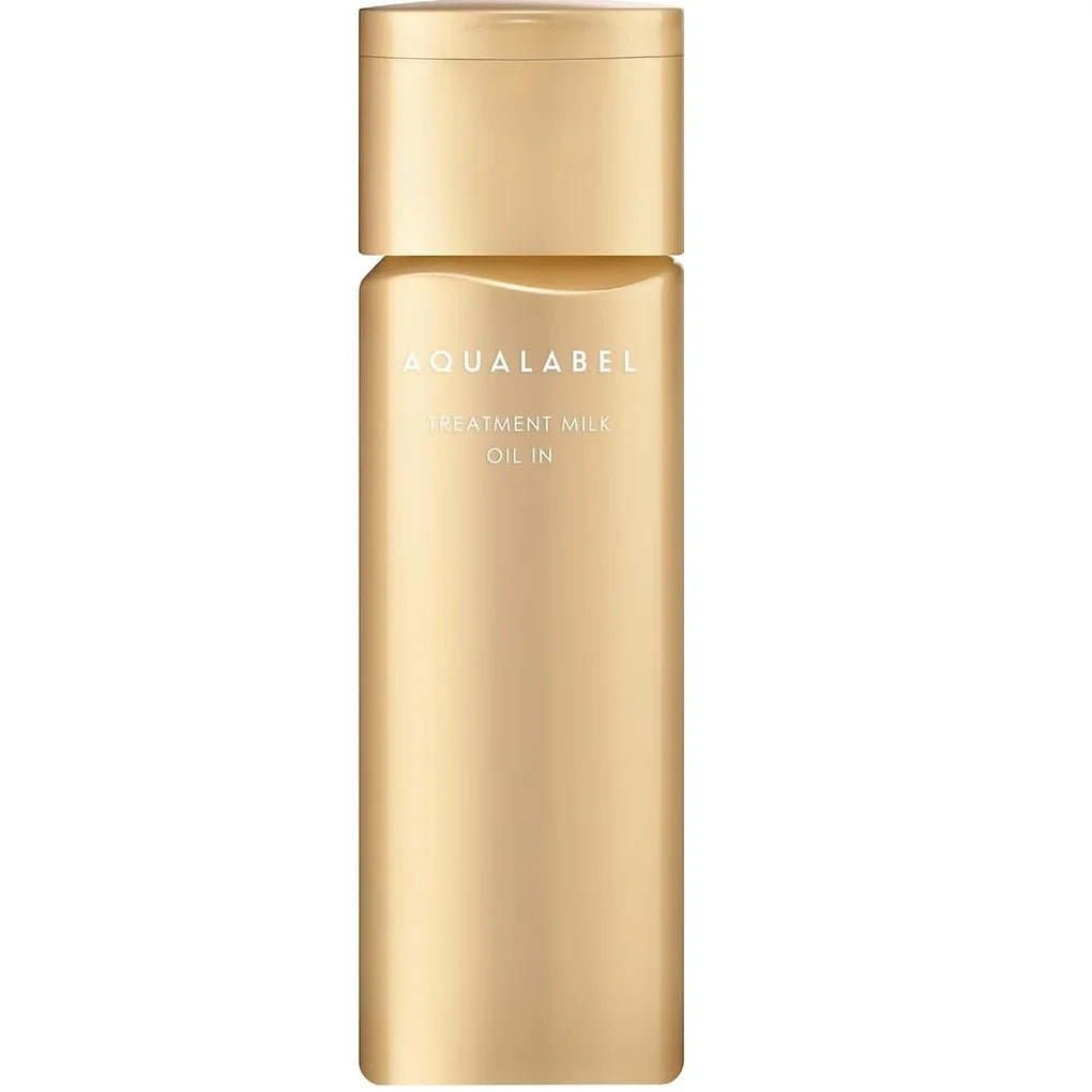 The Aqua Label Treatment Milk (Oil In Moist) is a luxurious, moisture-rich emulsion that delivers deep hydration and a soft, supple finish to the skin.