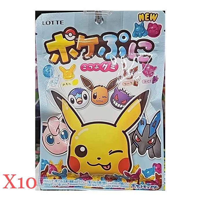 Lotte PokePunyu Soft Gummy 80g – Pokémon Edition 10 Packs