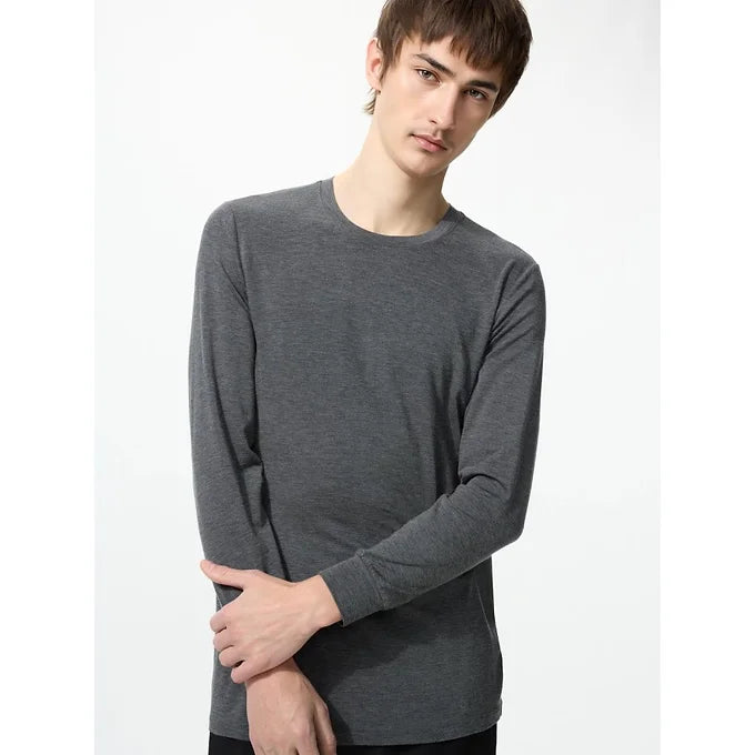 U HEATTECH Crew Neck T-Shirt (9/10 Sleeves) 479432 Japan best brand