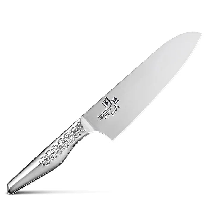 The KAI Seki Magoroku Shoso Santoku Knife is a modern Japanese kitchen knife that combines traditional sharpness with hygienic, easy-care design. 