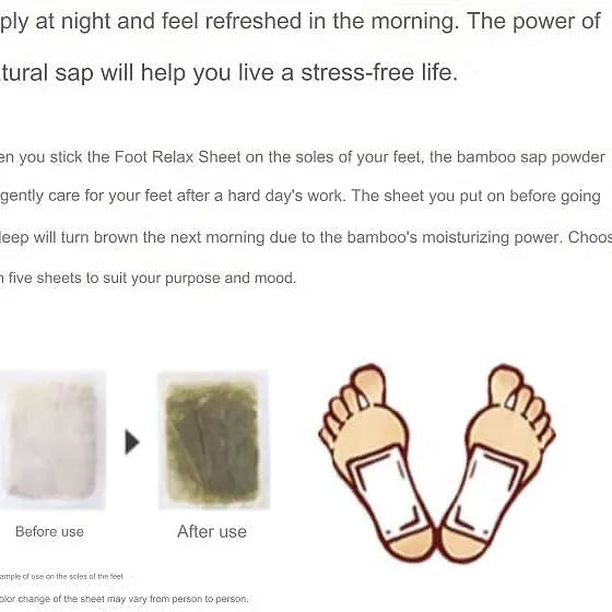 Detox Patch for Removing Toxins, Reducing Swelling, and Relieving Leg Fatigue
