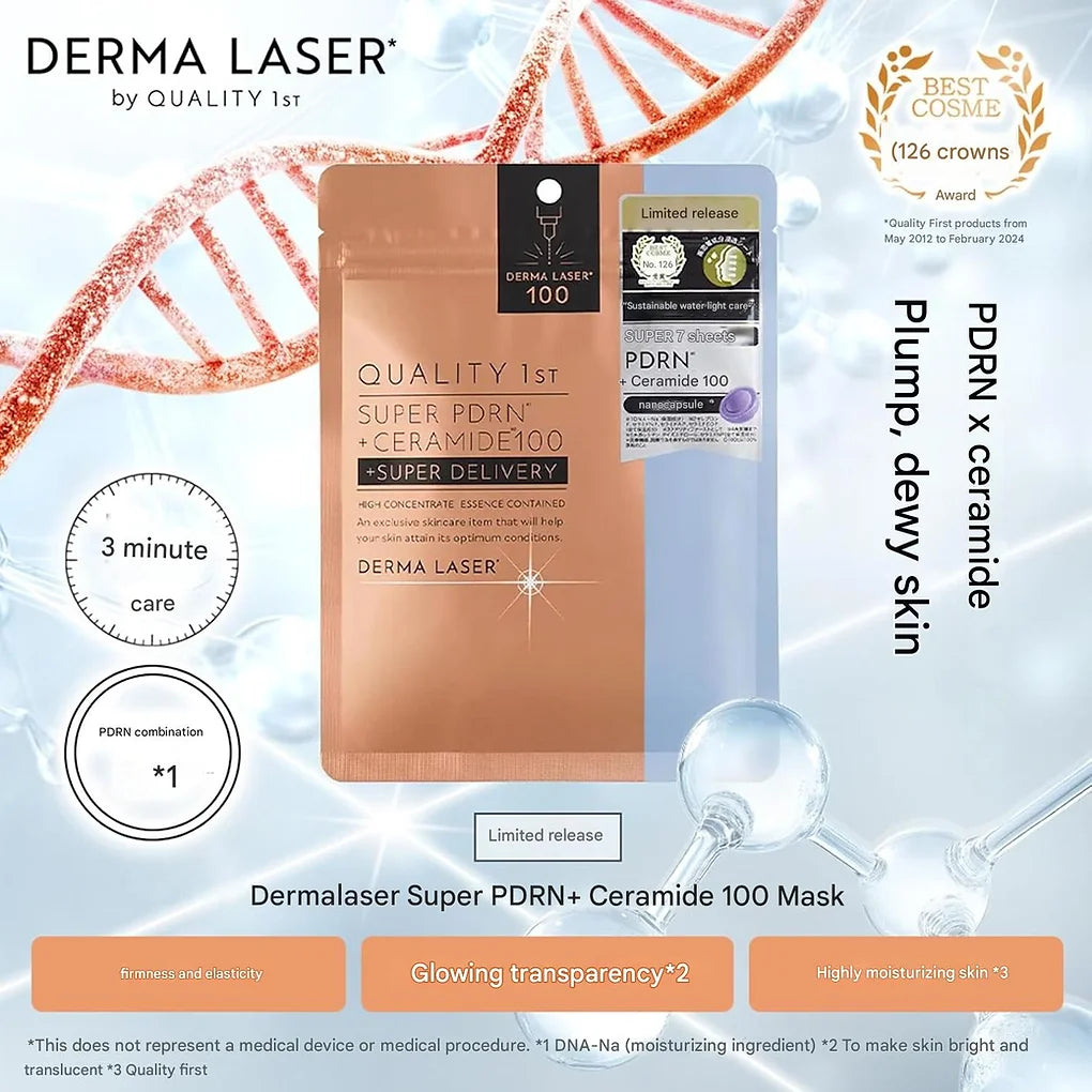 Derma Laser Super PDRN+CERAMIDE 100 Mask, 7 Pieces
