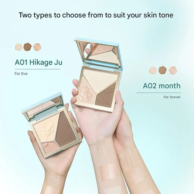 TIMAGE Three-Color Contour & Highlight Powder Palette