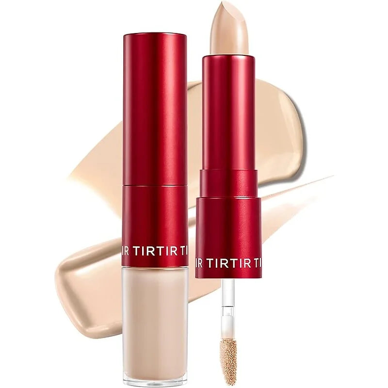 TIRTIR Glide & Hide Blurring Concealer 2-in-1 is a dual-ended concealer designed to give you customized coverage from large areas of the face to precise spot correction.