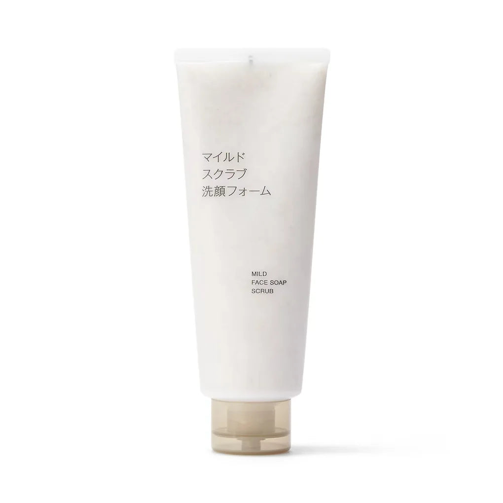 The Muji Mild Scrub Facial Cleansing Foam is formulated with 100% naturally derived ingredients* to gently and effectively cleanse the skin.