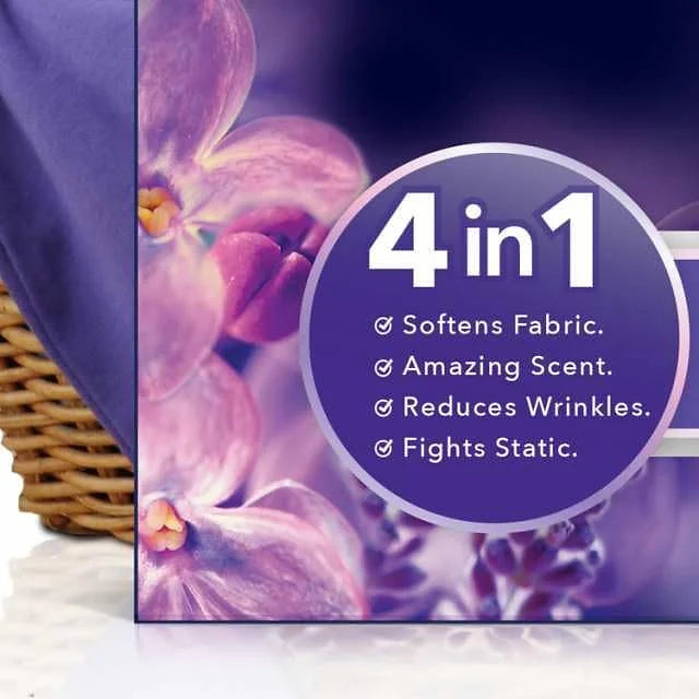 Downy Mega Infusions Dryer Sheets – CALM Lavender & Vanilla (80 Sheets)