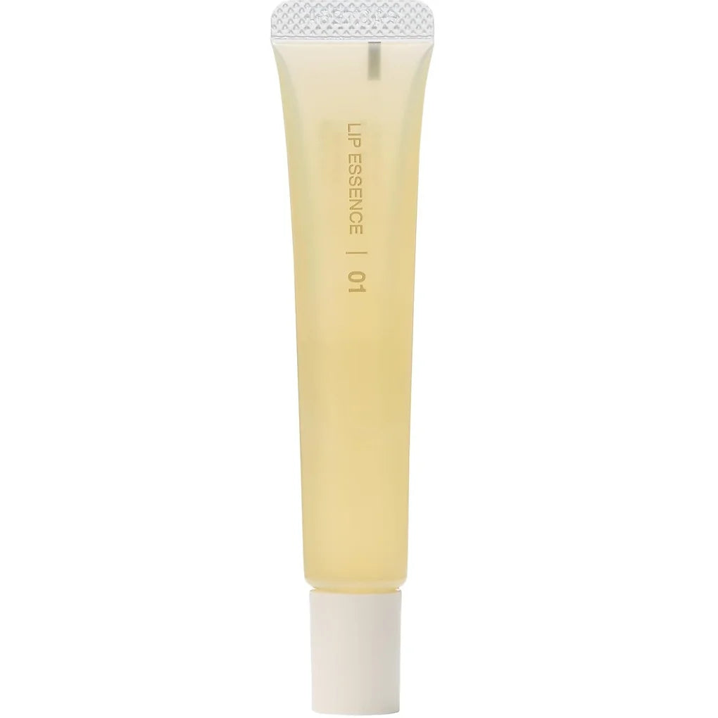 The MUJI Lip Essence Honey is a deeply moisturizing gel-type lip serum designed to prevent dryness, restore suppleness, and add a natural glossy finish.