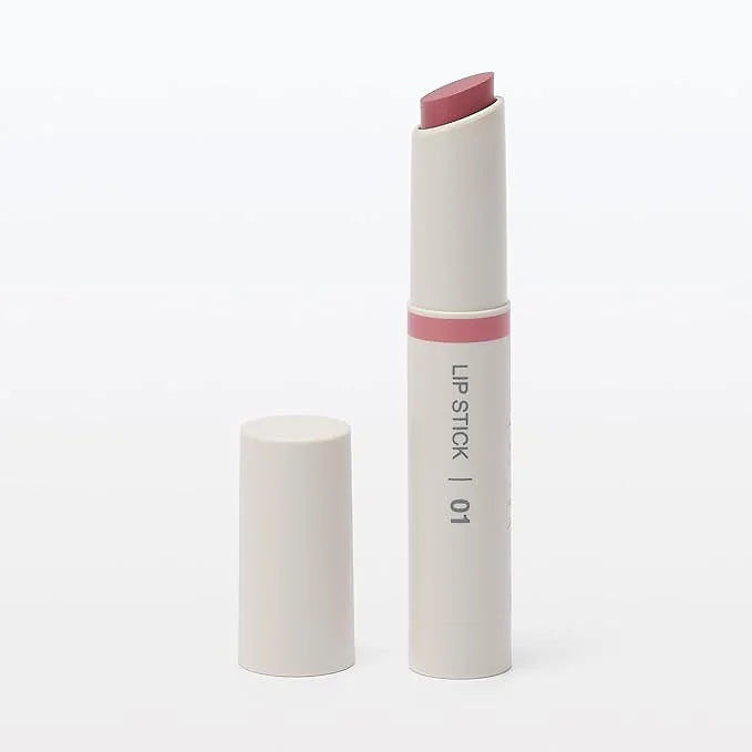 The MUJI Lipstick offers a smooth, moisturizing finish with soft, natural color.