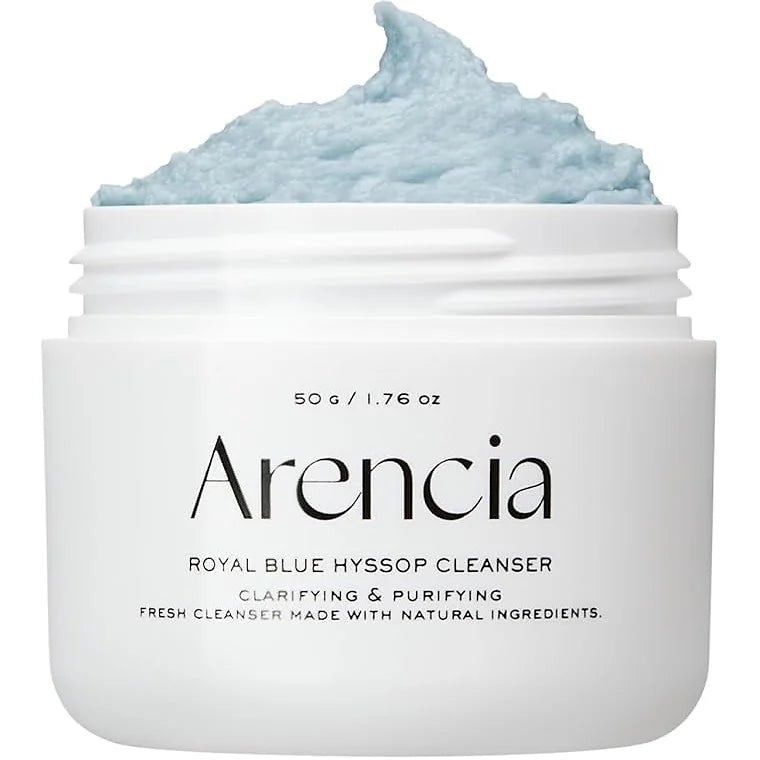Arencia Fresh Mochi Soap "Royal Blue Hyssop" is a daily brightening gel cleanser designed to remove impurities, excess sebum, and makeup without stripping the skin’s natural moisture. 