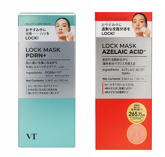 VT (V Tea) / PDRN+ Lock Mask 100m / VT  AZ Care Lock Mask 100ml Blue/Red colors