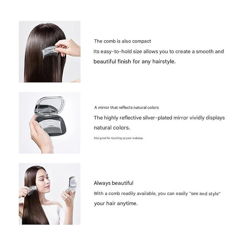 ReFa MARQUISE Compact – Comb & Mirror Set with Magnetic Case
