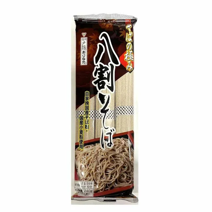 Obinata Nihachi Soba – 240g (80% Buckwheat Noodles)