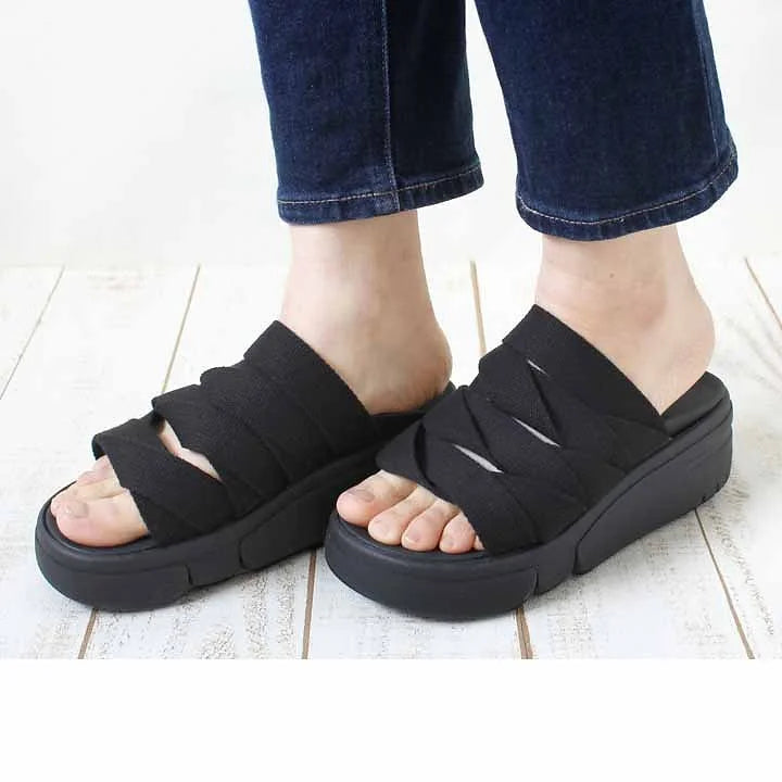 Regetta RE-254 Lightweight Thick-Sole Woven-Style Slide Sandal – Women