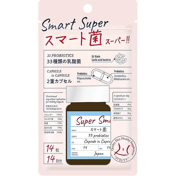 Svelty Smart Bacteria Super Lactic Acid Bacteria Supplement, 30 Tablets