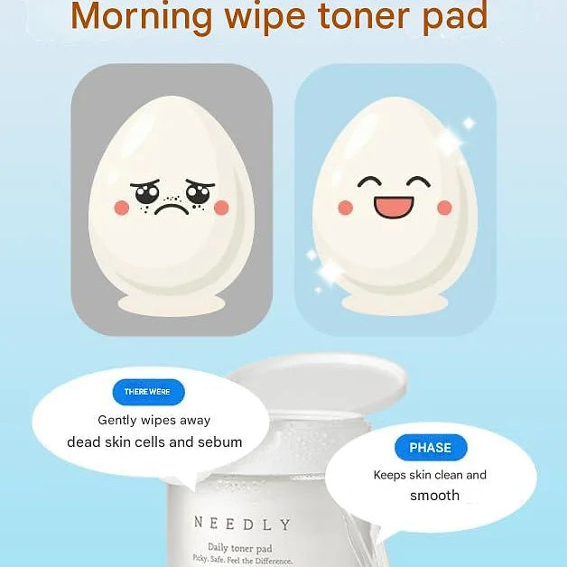 NEEDLY Vita C Toner Pad, 80 Sheets, Wiping Pad Exfoliating Care