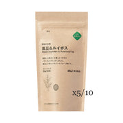 MUJI Grain Tea: Black Bean & Rooibos is a naturally caffeine-free herbal tea that combines the deep, roasted aroma of black beans with the mild, smooth taste of rooibos. 0