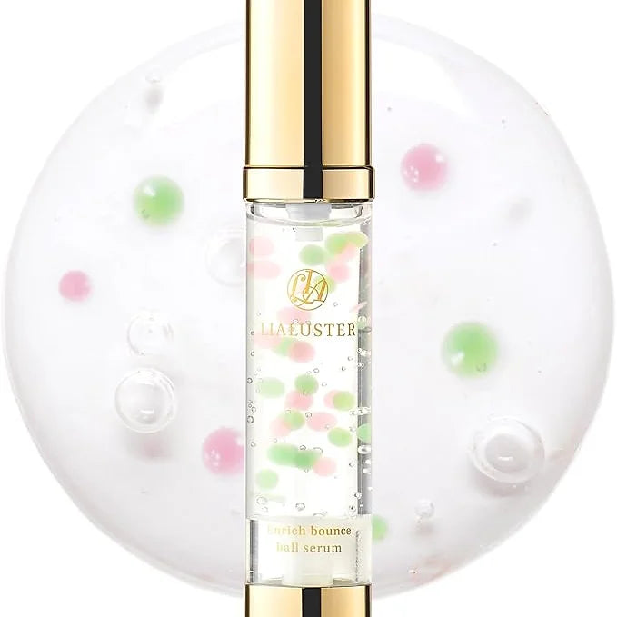 LIALUSTER Bounce Ball Serum is a rich, concentrated anti-aging oil serum designed to deliver firmness, glow, and deep hydration.