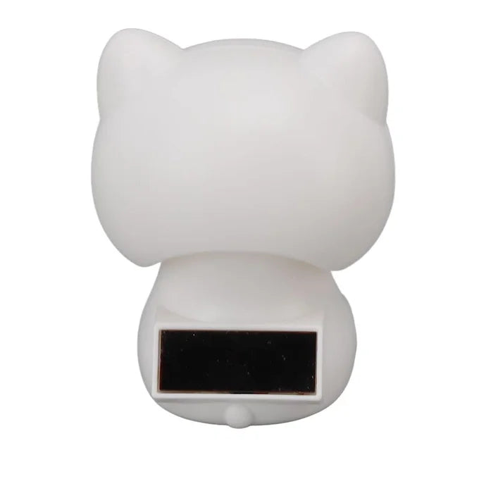 Cute Cat Ornament Solar Light Induction – Lucky Cat with Big Eyes