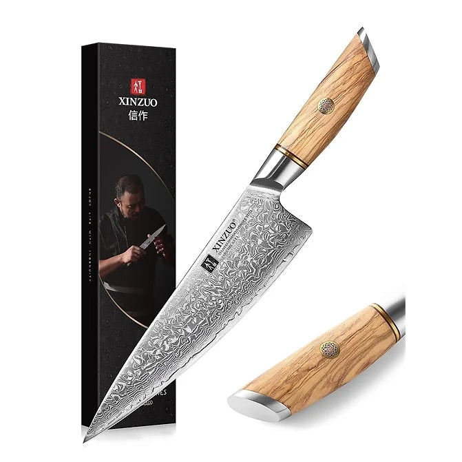 The XINZUO 21.2 cm Chef Knife (Gyuto) is a professional-grade kitchen knife designed for precision, durability, and comfort. 