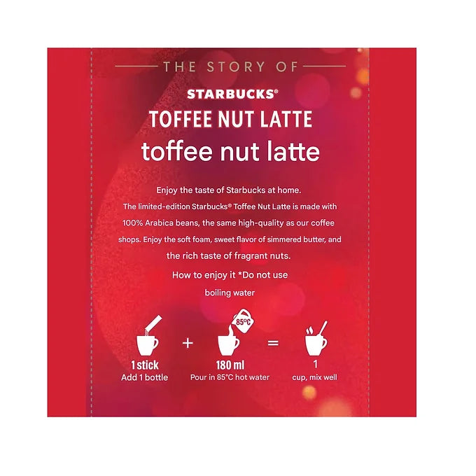 Starbucks Nestle Premium Mix Toffy Nut Latte, Instant (Stick), 4P x 3 Boxes