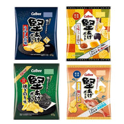 Calbee Hard-Aged Potato Chips Assorted 4 Flavors – 2.1–2.3 oz (60–65 g) x 4 Bags