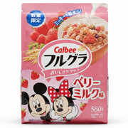 Calbee Frugra Berry Milk Flavor with Disney Design – Limited Edition (550g)