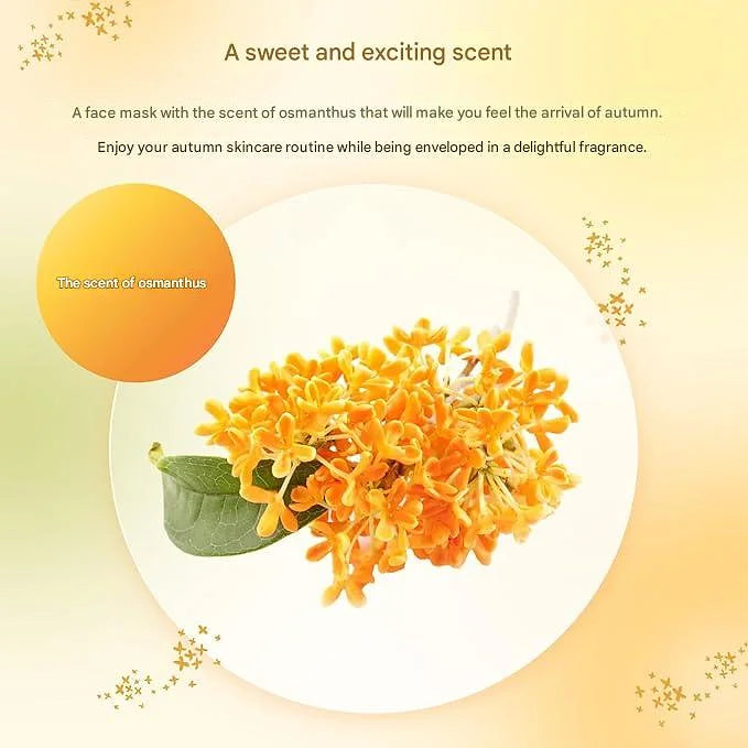 Premium LuLuLun Osmanthus Scent Face Pack – 7 Sheets × 3 Bags