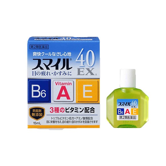 Lion Smile 40EX IC5 Japanese Eye Drops with Vitamins (15 ml)