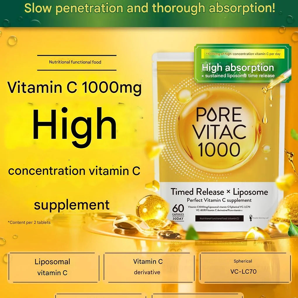 Pore Vita C 1000 is a high-concentration vitamin C supplement