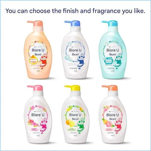 Biore U Body Wash – Sweet Peach Scent (Pump Type, 480ml)