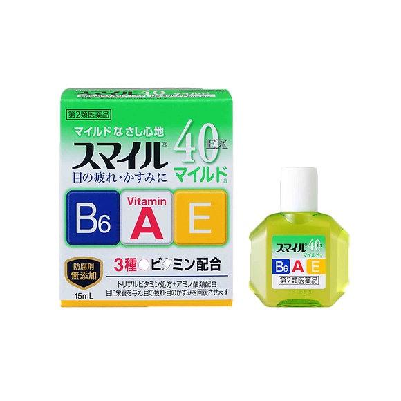 Lion Smile 40EX IC5 Japanese Eye Drops with Vitamins (15 ml)