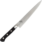 The KAI Seki Magoroku Flexible Knife AB5118 is a Japanese-made kitchen knife designed for precise, delicate cutting tasks that require flexibility and control. 