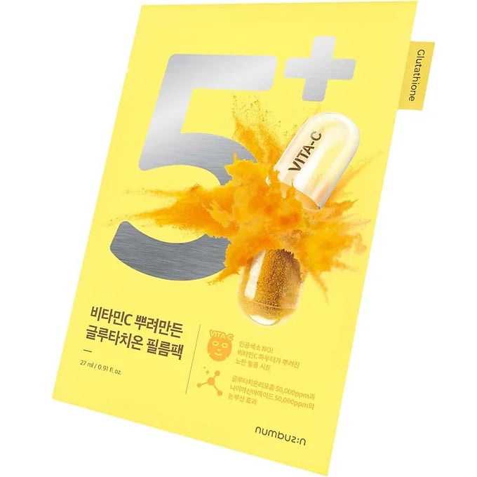 Numbuzin No.5 Shiratama Glutathione C Sprinkle Mask 4 Sheets