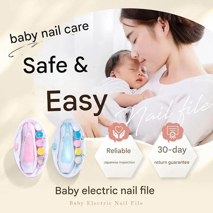 LeLante Baby Electric Nail File | Safe & Gentle Nail Clippers for Babies