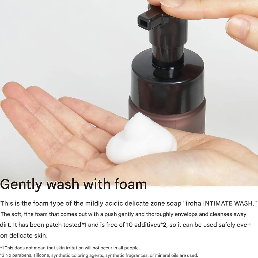 iroha Delicate Zone Soap, Intimate Wash, Foam Type 5.1 fl oz (150 ml)