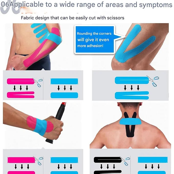 QQOLi Kinesiology Tape More colors- 2 Rolls (50 mm x 5 m)