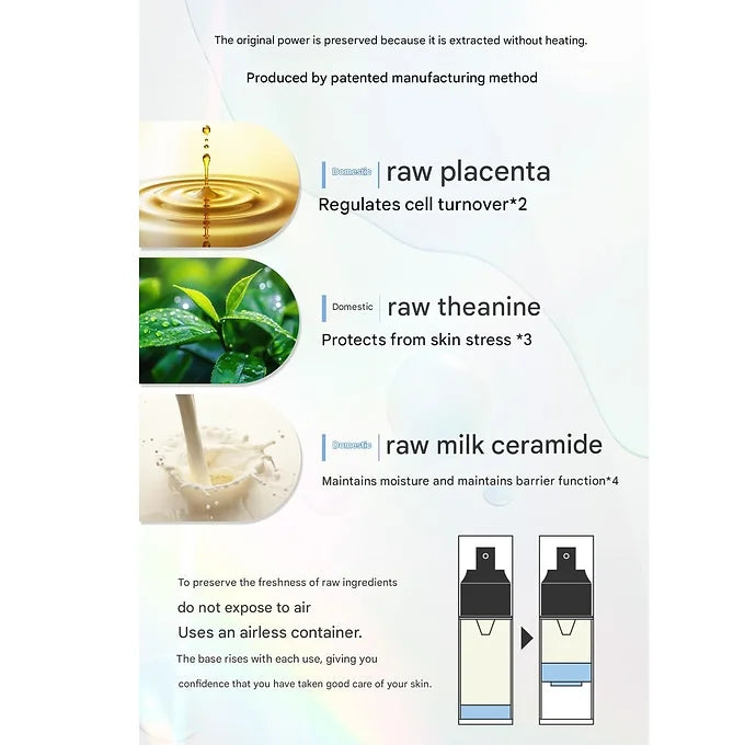 Purehada. Pure moist reset serum.  Raw Placenta