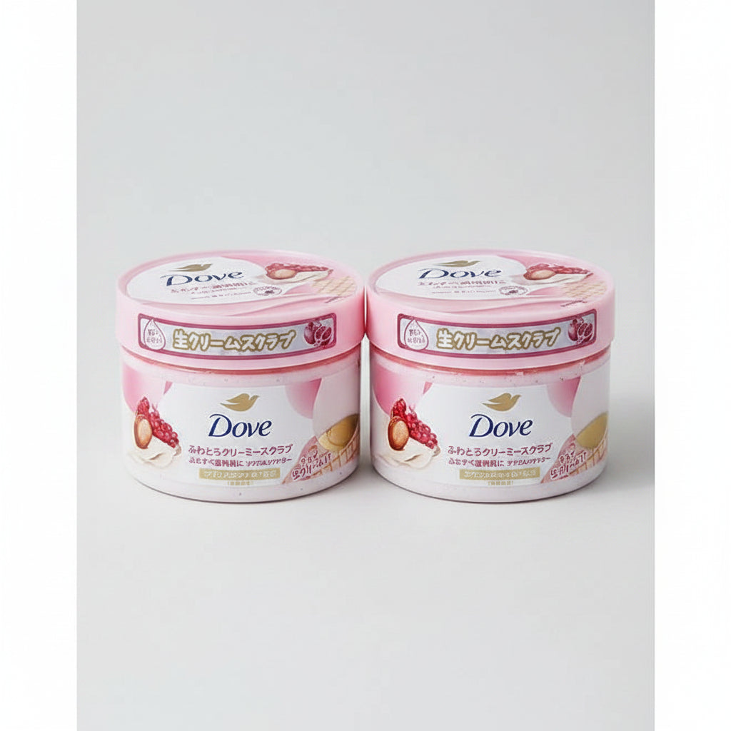 Experience the luxurious softness of whipped cream-like texture with Dove's creamy body scrubs, designed to leave your skin glowing and deeply hydrated.