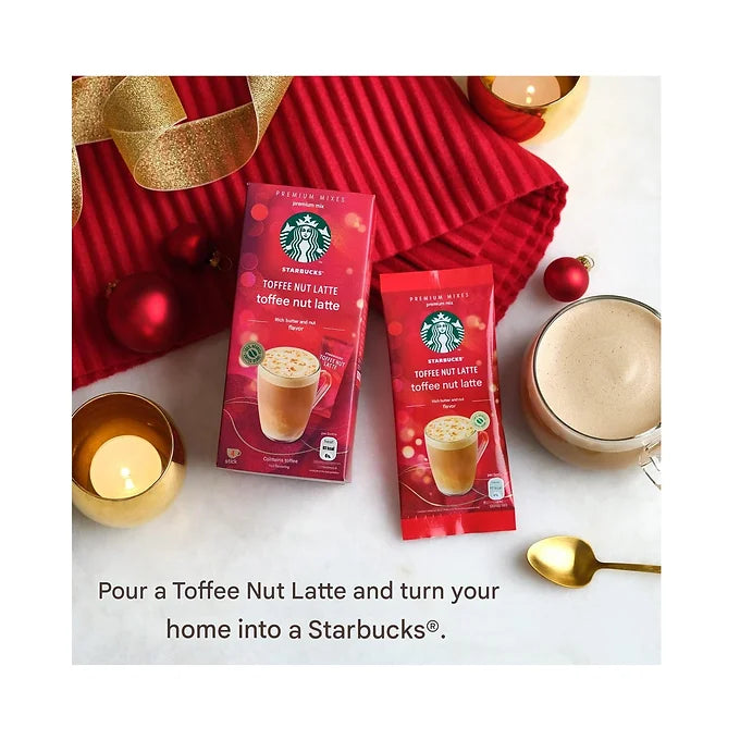 Starbucks Nestle Premium Mix Toffy Nut Latte, Instant (Stick), 4P x 3 Boxes